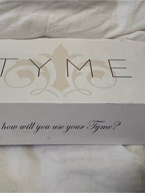 TYME Cream Box with Black Script Logo